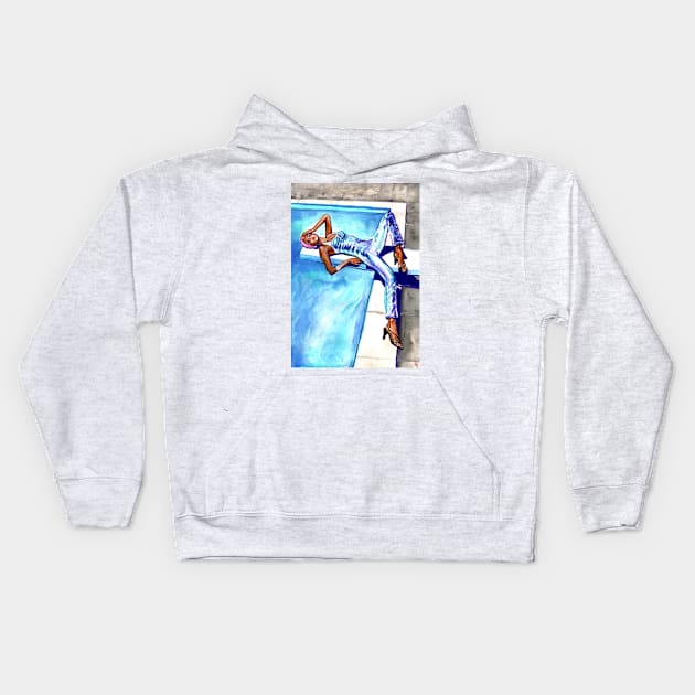 The pool Kids Hoodie by LauraGomez